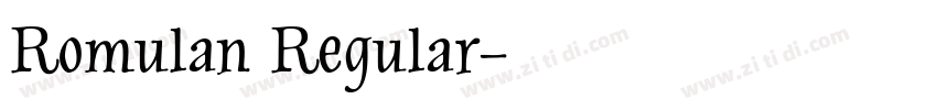 Romulan Regular字体转换